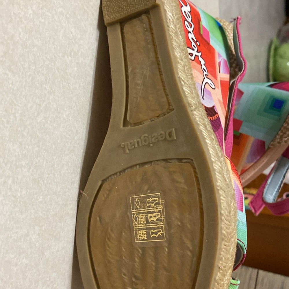 Desigual Galatic Print Wedge Sandal ❤️🧡💙💖 - Picture 12 of 13